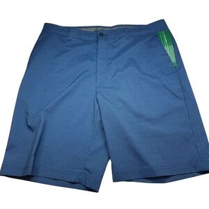 BEN HOGAN Performance Golf 10" Shorts Blue Plaid Size 36 Activewear Athleisure